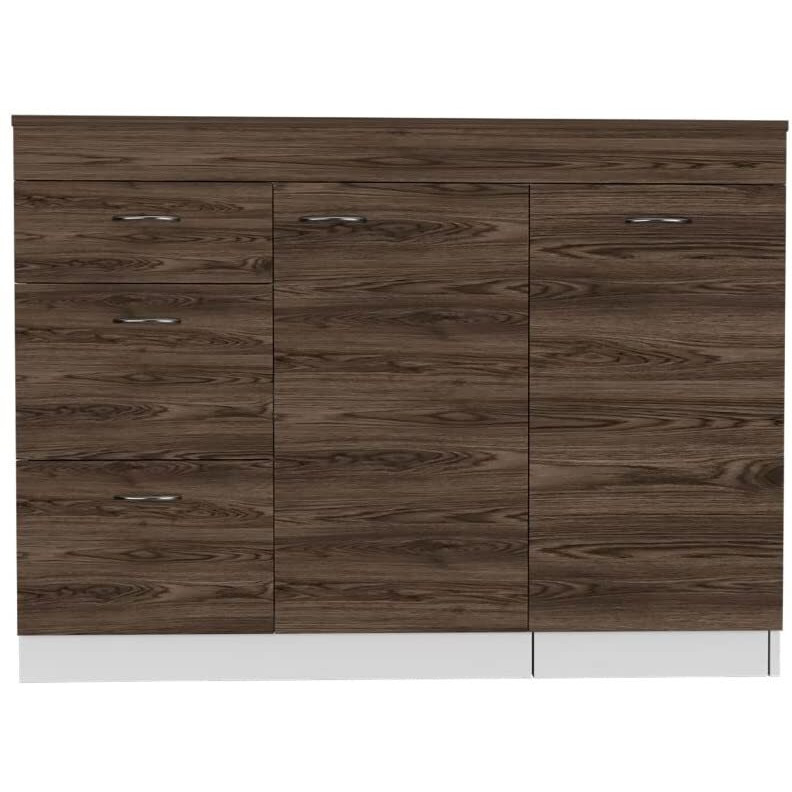 Grecia Kitchen Base Cabinet  -Kitchen -White / Dark Walnut