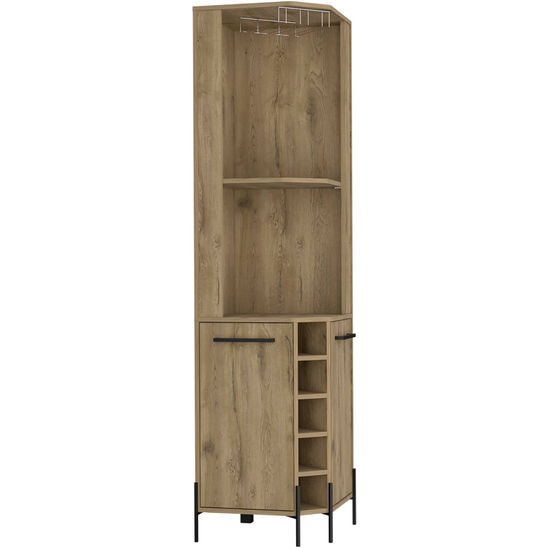 Hans Corner Bar Cabinet -Living Room -Macadamia
