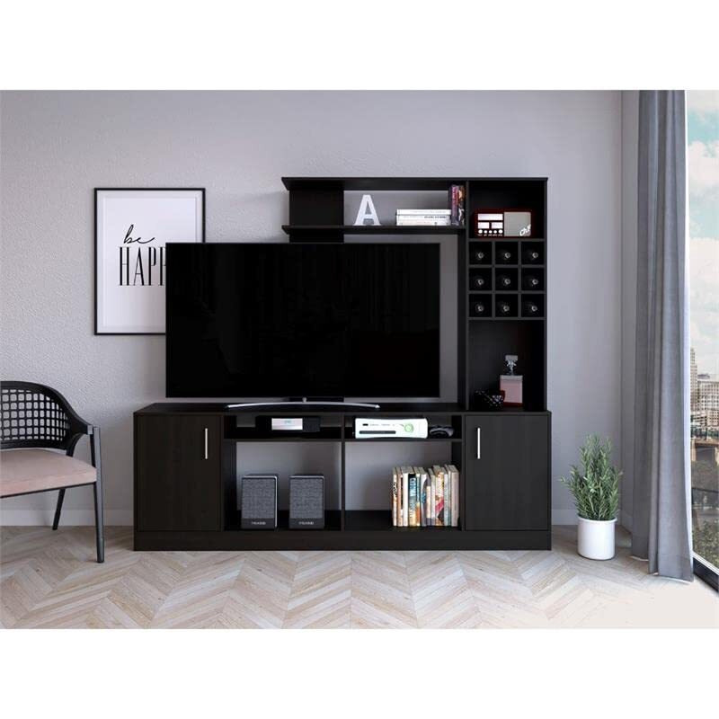 Kava Entertainment Center  -Living Room -Black