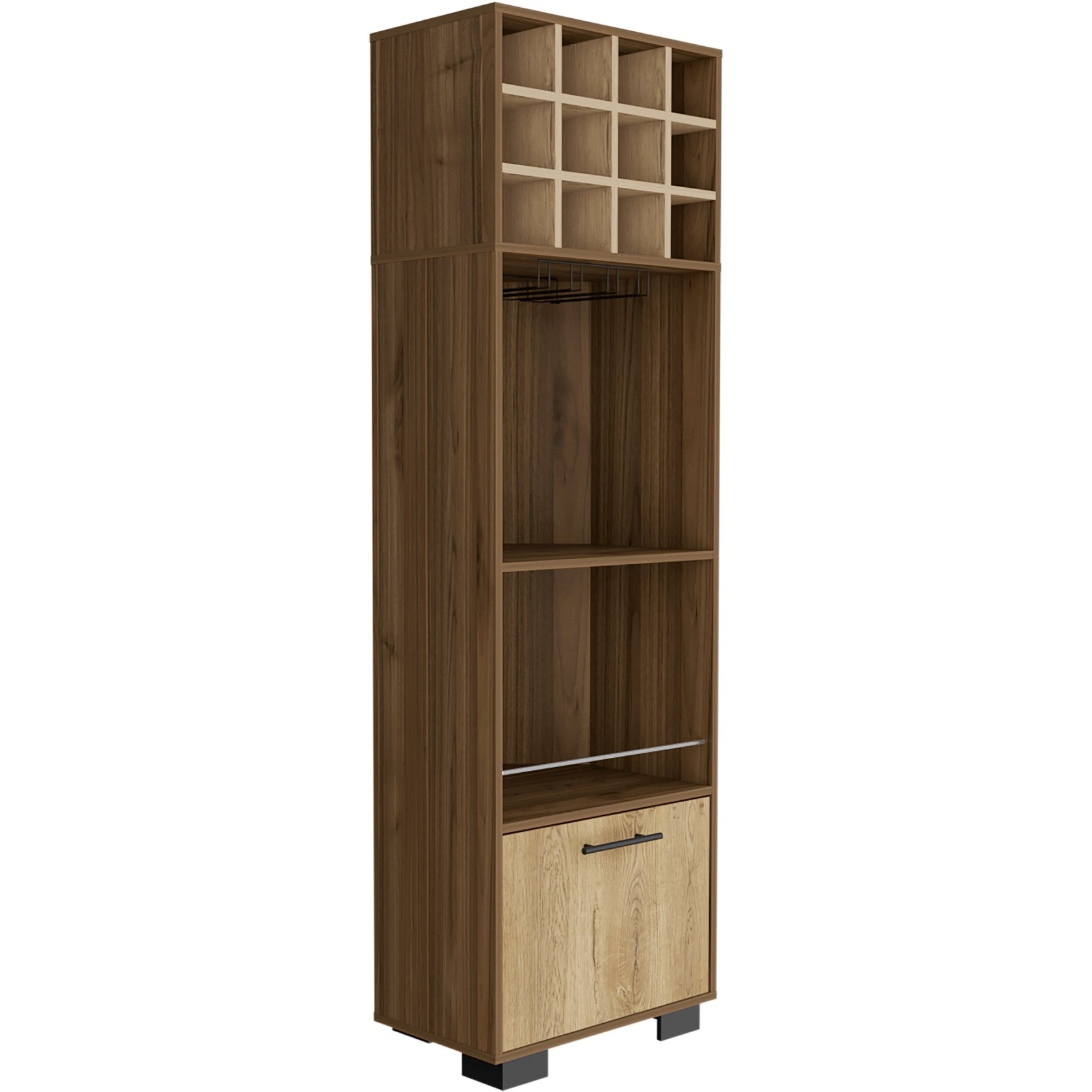 Marsella Corner Bar Cabinet -Living Room -Mahogany / Macadamia