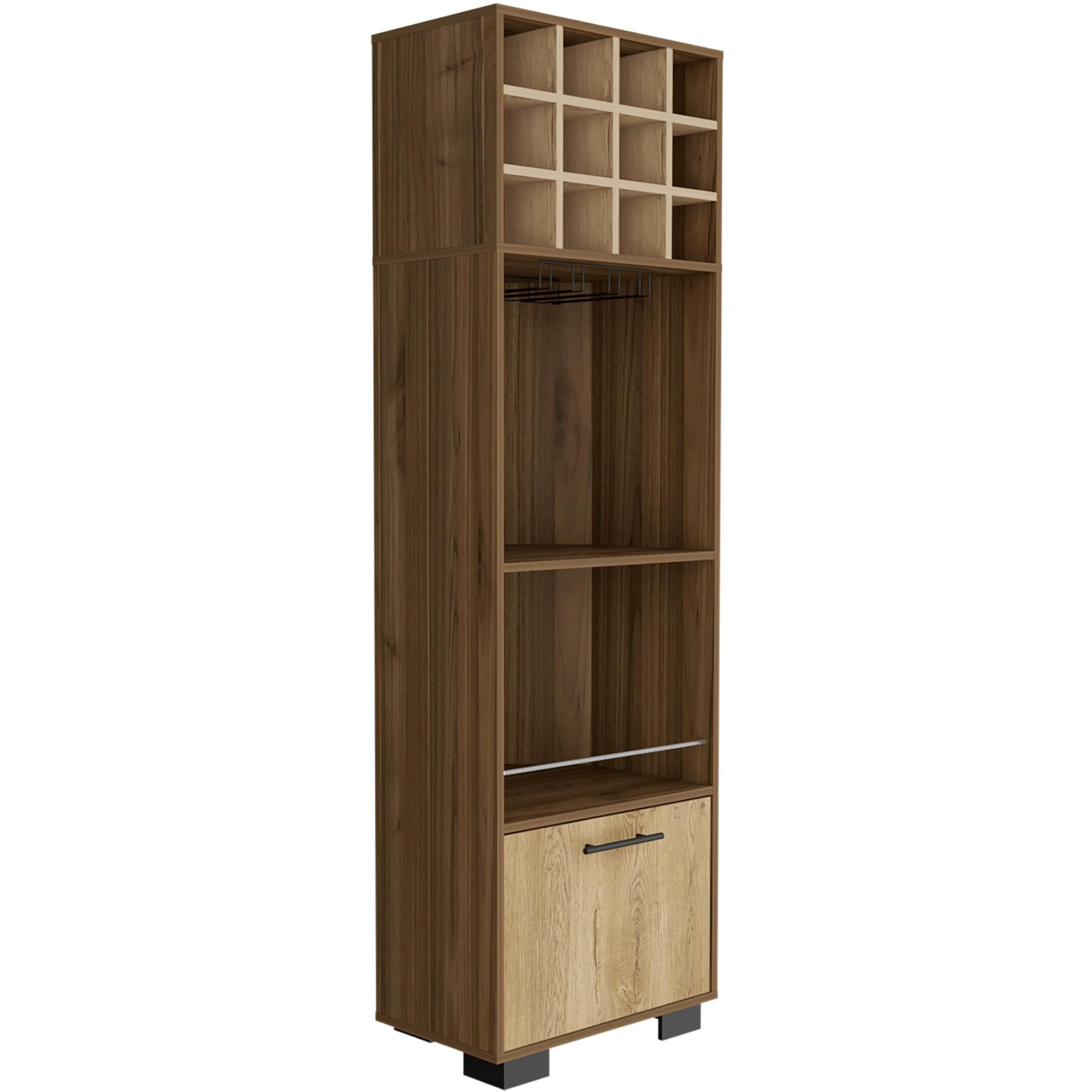 Marsella Corner Bar Cabinet -Living Room -Mahogany / Macadamia