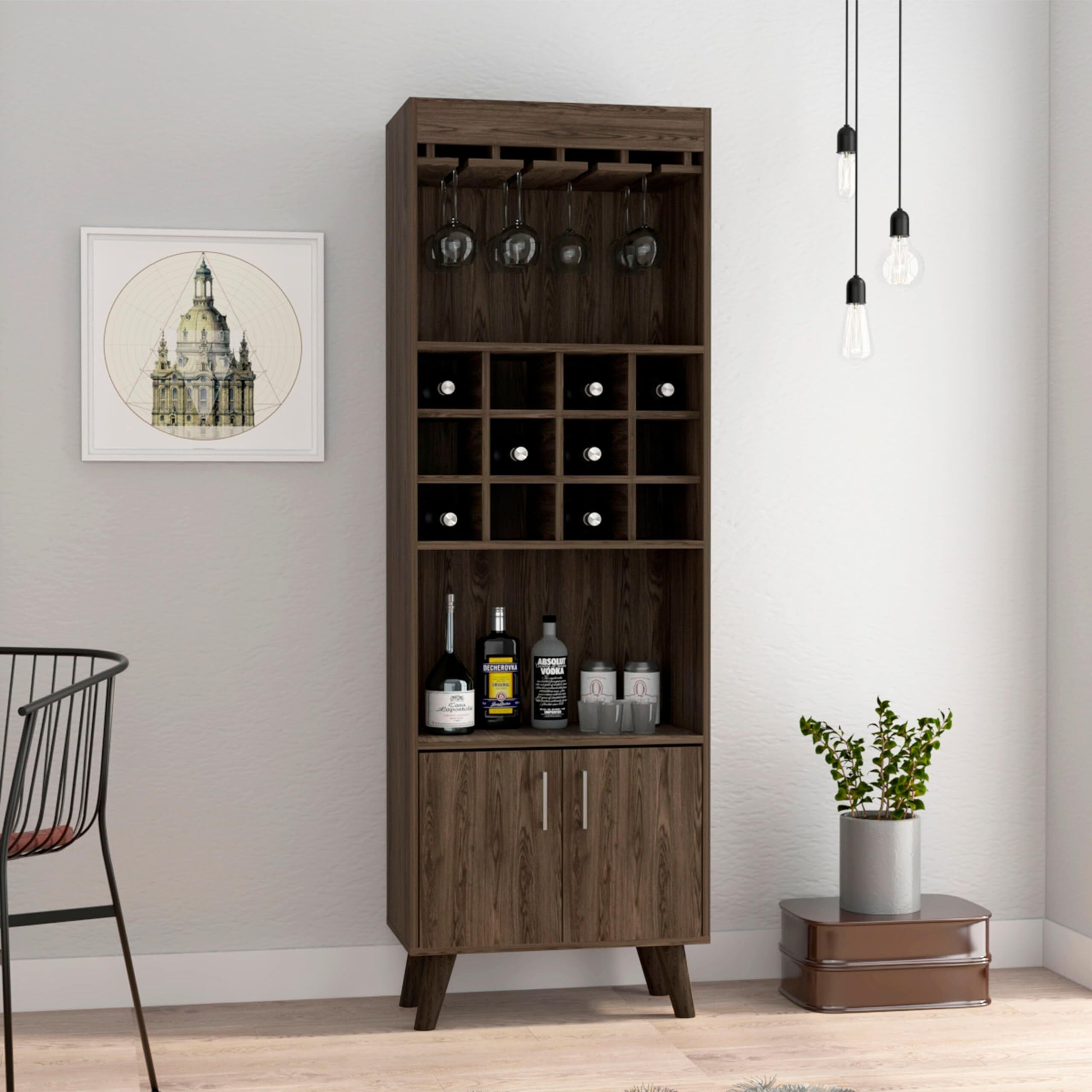 Oslo Bar Cabinet  -Living Room -Dark Walnut