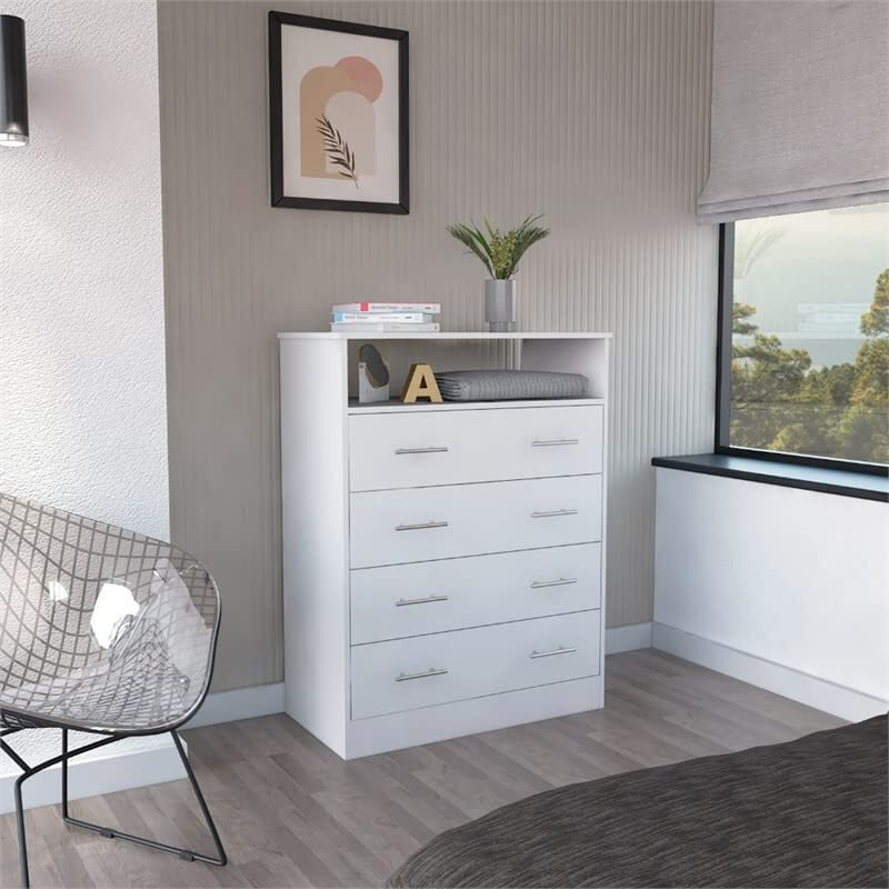Peru L Four Drawer Dresser  -Bedroom -White