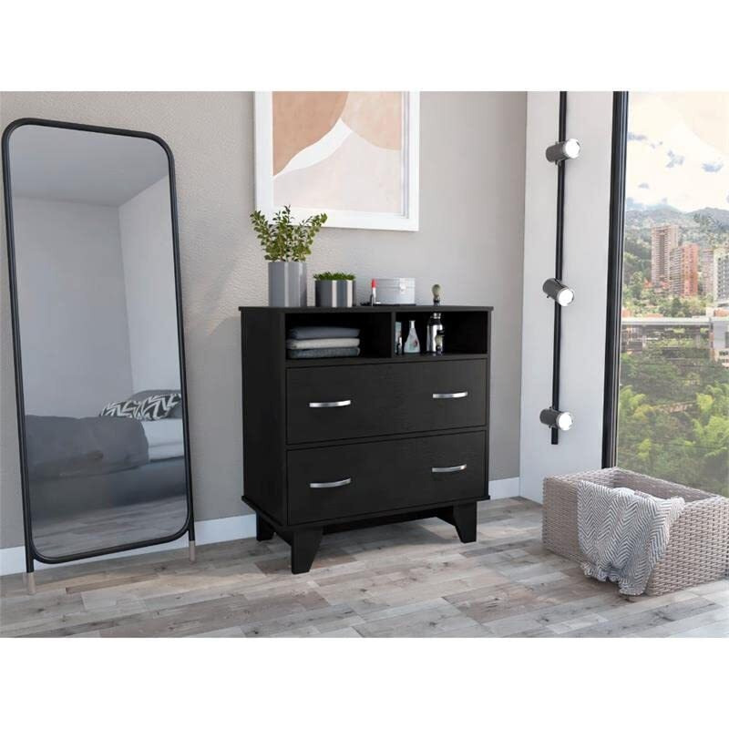 Portanova Two Drawer Dresser  -Bedroom -Black