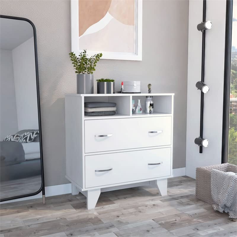 Portanova Two Drawer Dresser  -Bedroom -White