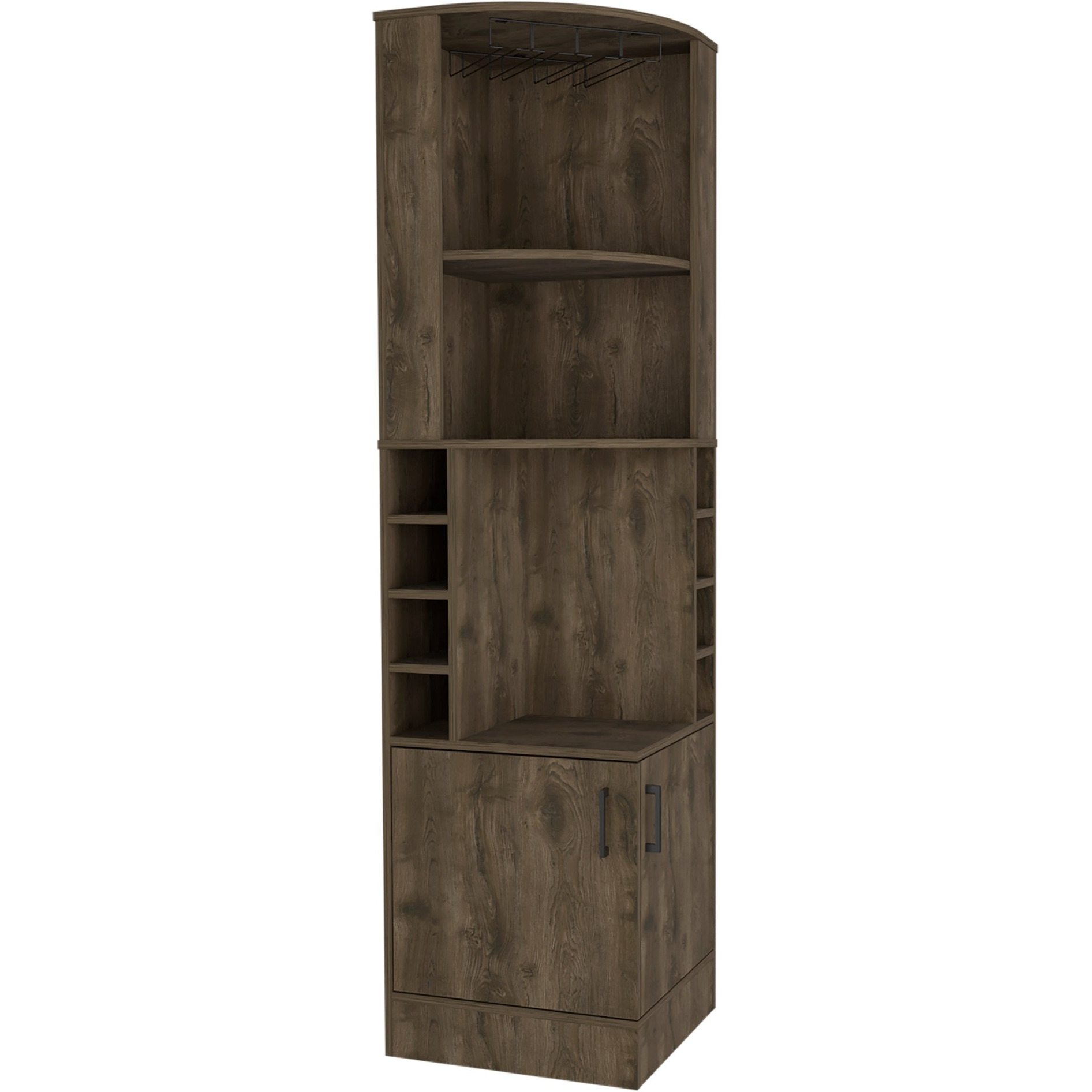 Syrah Corner Bar Cabinet -Living Room -Dark Brown