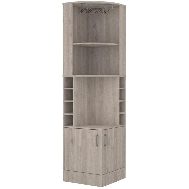 Syrah Corner Bar Cabinet  -Living Room -Light Gray