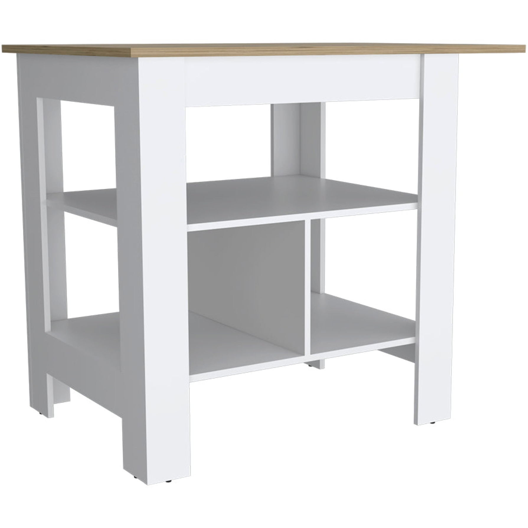 Macondo Kitchen Island -Kitchen -White / Macadamia