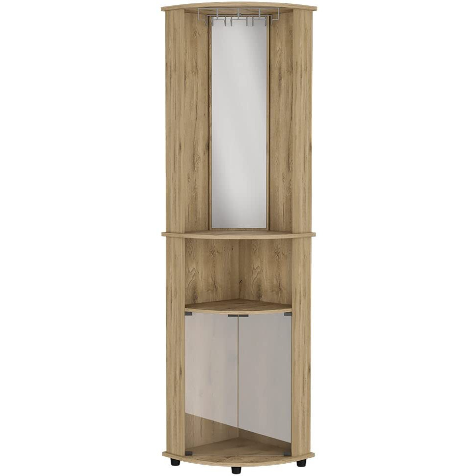 Chicago Corner Bar Cabinet -Living Room-Macadamia