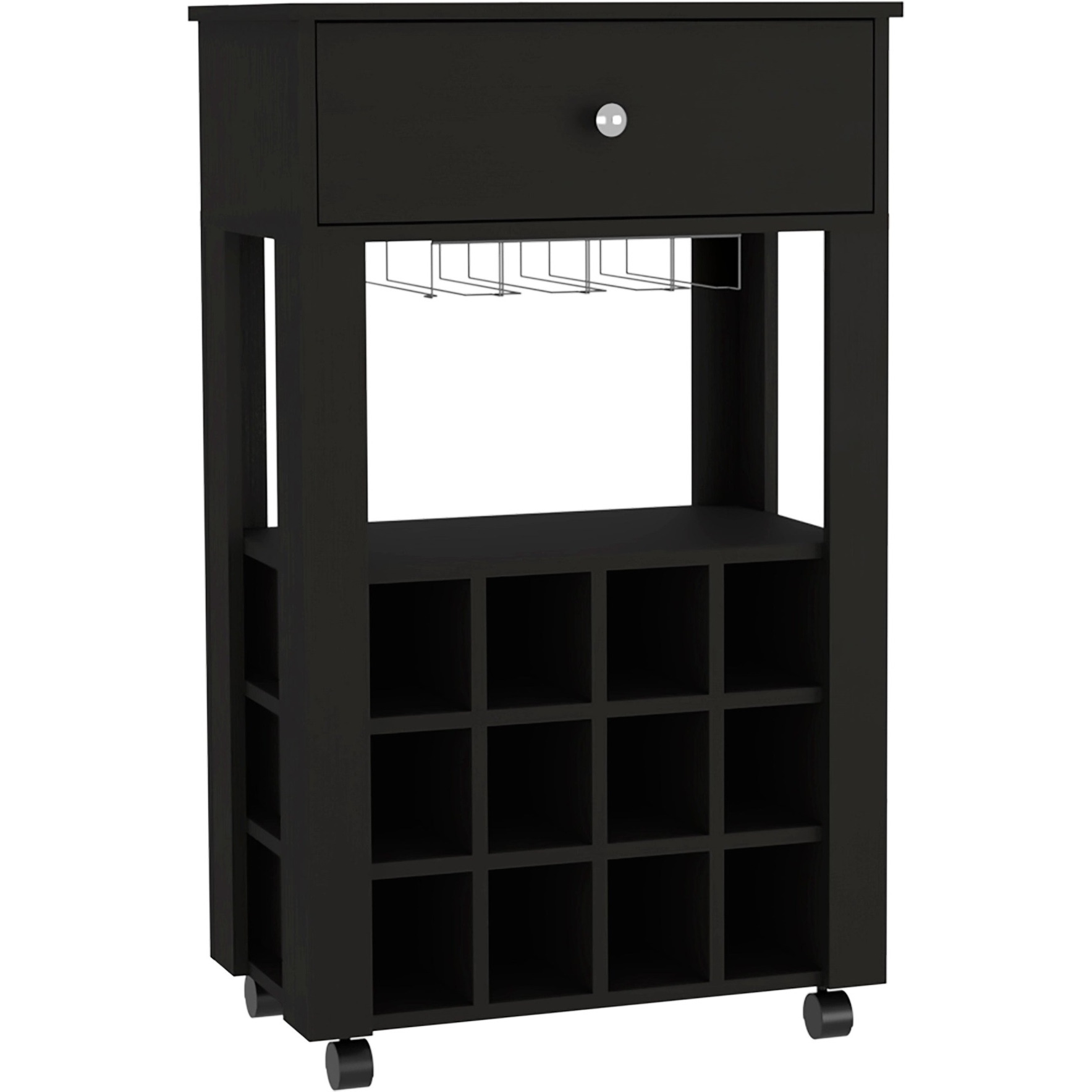 Memphis Bar Cart  -Living Room -Black