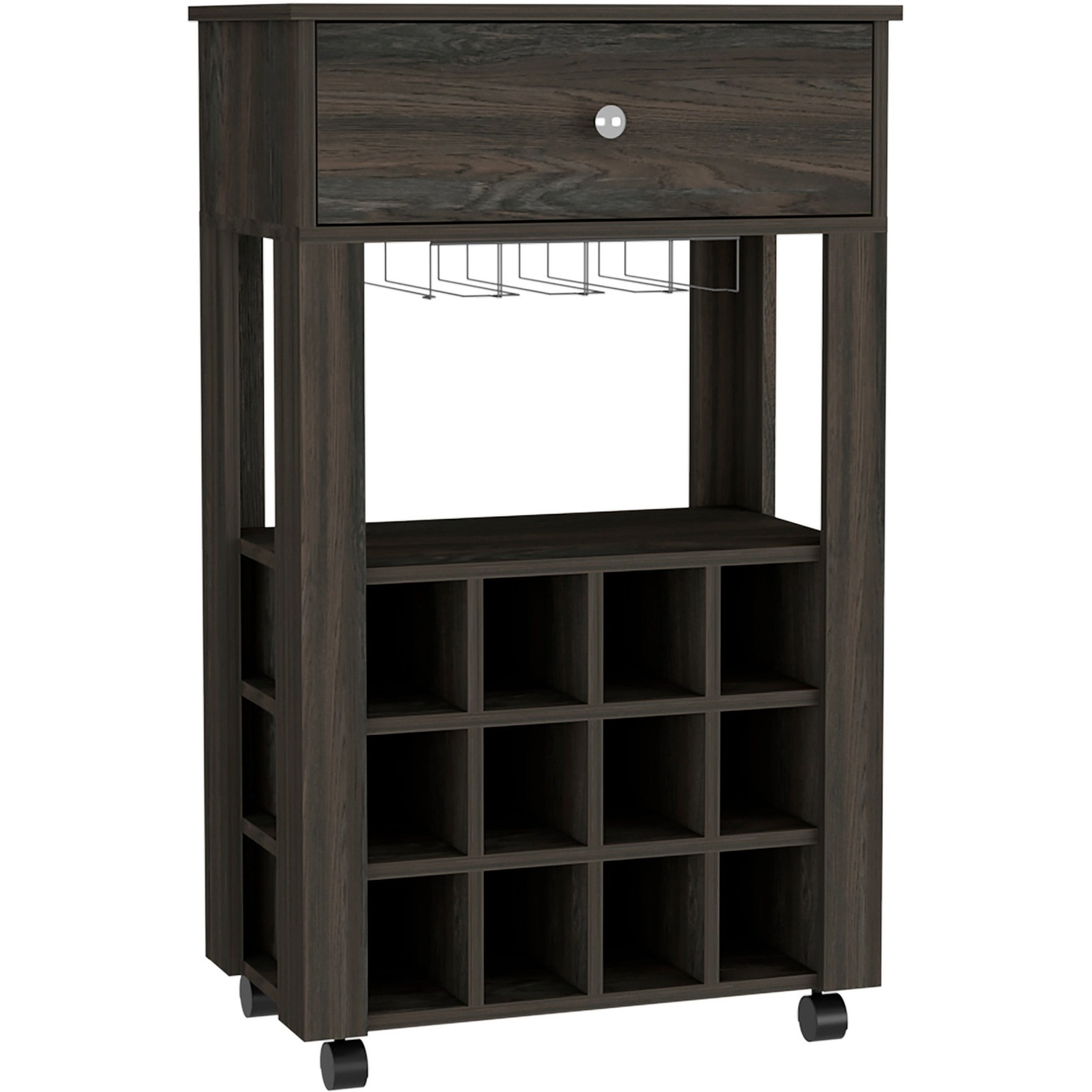 Memphis Bar Cart   -Living Room -Espresso