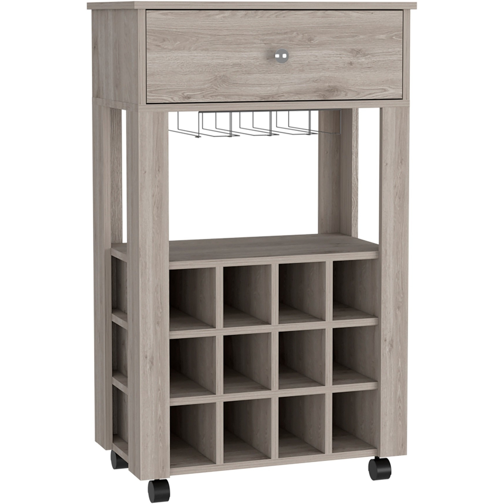 Memphis Bar Cart  -Living Room -Light Gray