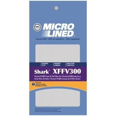 Filter, DVC Shark XFFV300 Foam & Felt Kit 1Pk