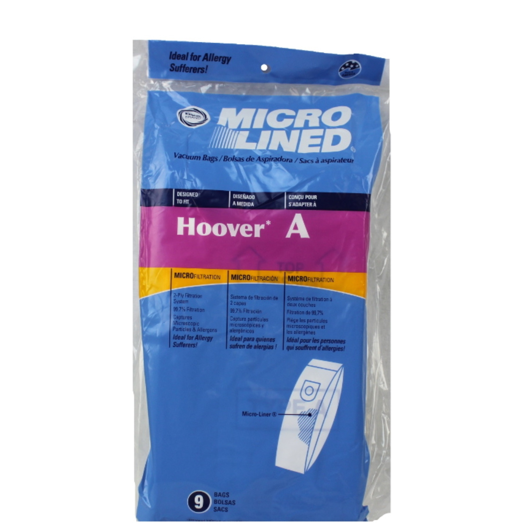 Paper Bag, DVC Hoover A Microlined 9Pk