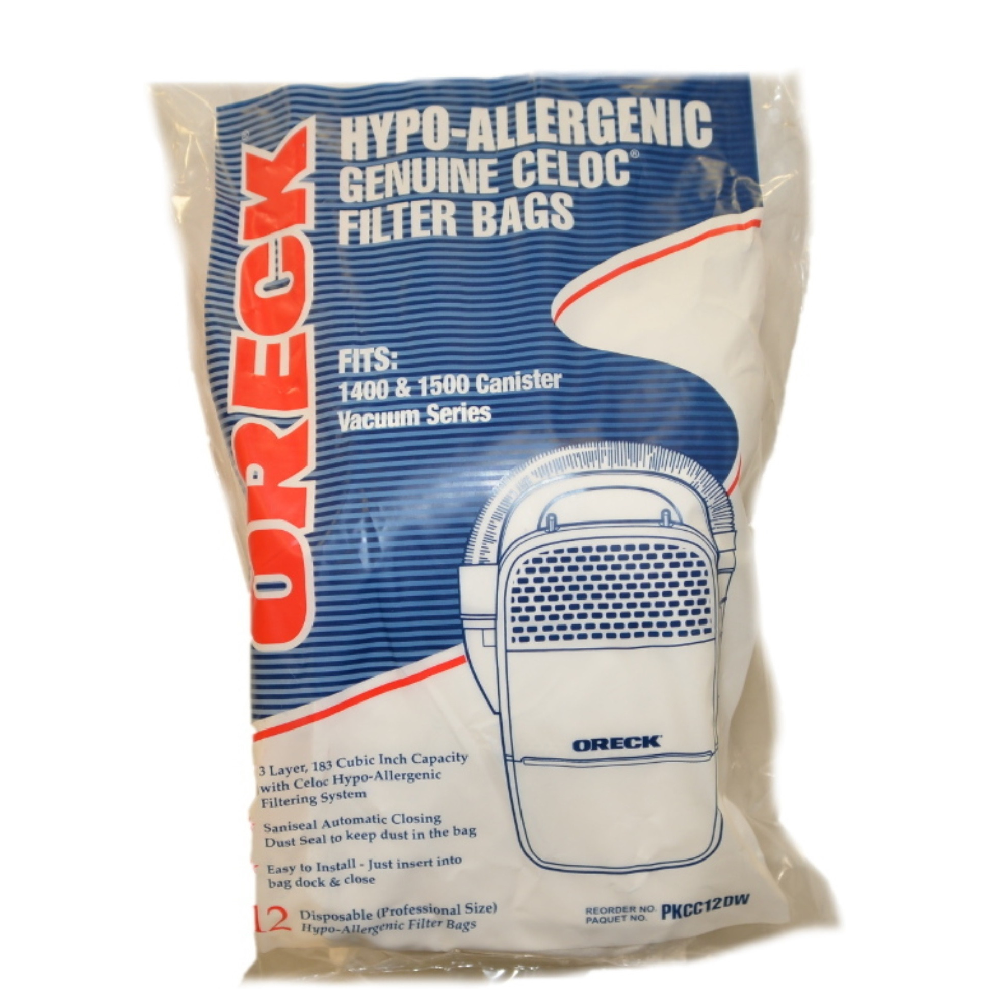 Paper Bag, CC1400A/1400B Edge H/V Flash Vac 12 Pk