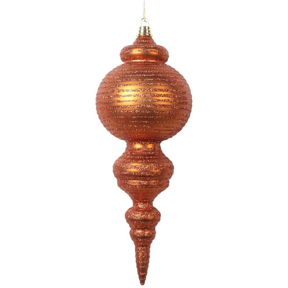 Vickerman 10" Matte Copper Finial Ornament 2 per bag.