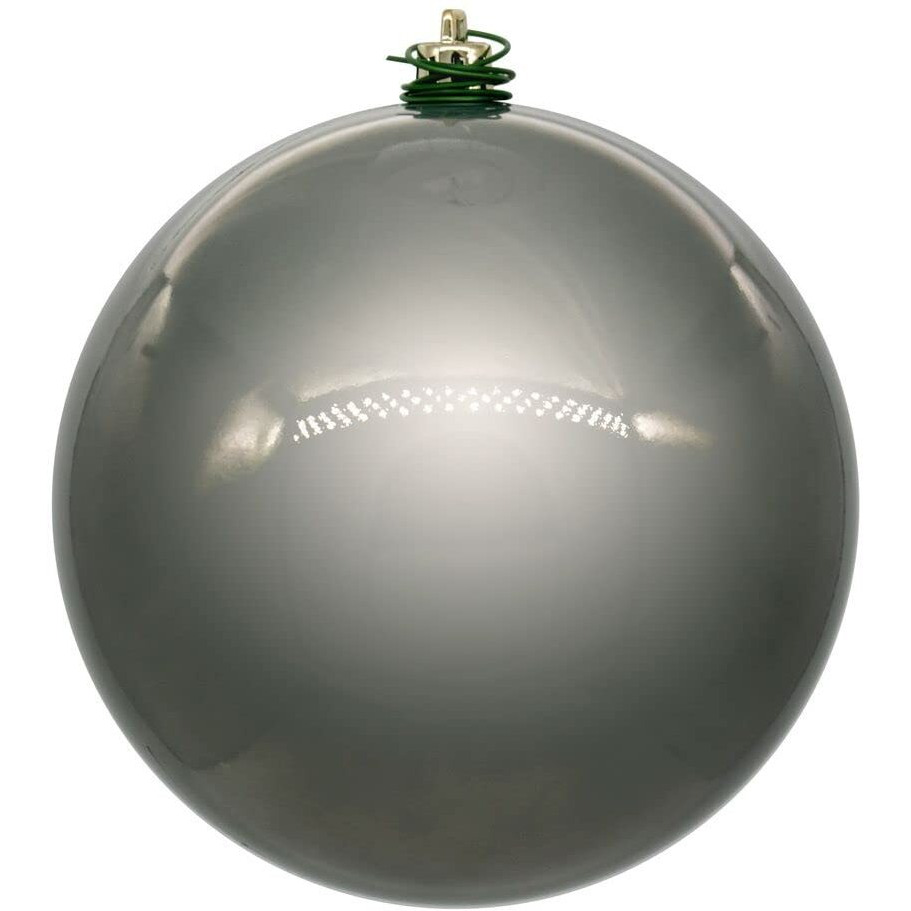 Vickerman 10" Limestone Pearl UV Drilled Ball Ornament 1 per bag.
