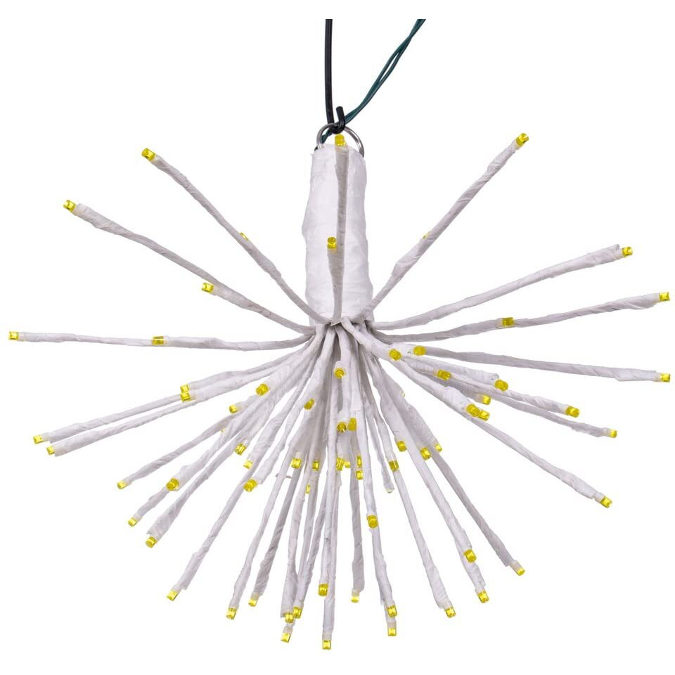 Vickerman 80Lt x 16" White Starburst Yellow 5mm LED Lights.