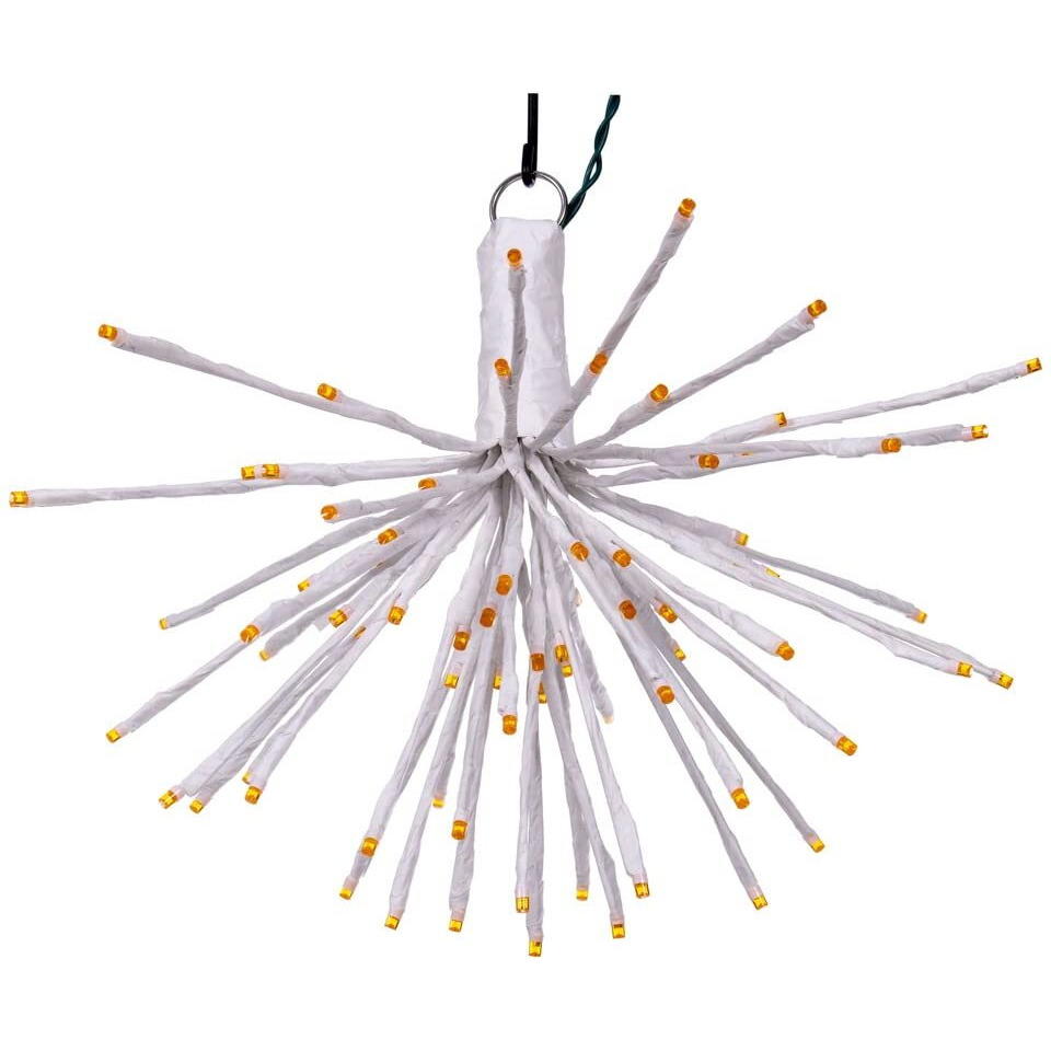 Vickerman 80Lt x 16" White Starburst Orange 5mm LED Lights.