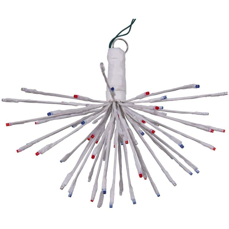 Vickerman 80Lt x 16" White Starburst Blue 5mm LED Lights.