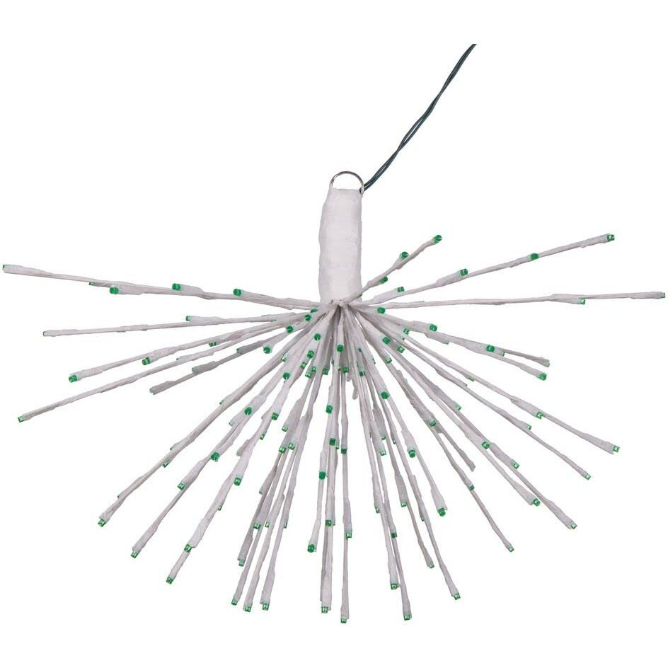 Vickerman 160Lt x 24" White Starburst Green 5mm LED Lights.