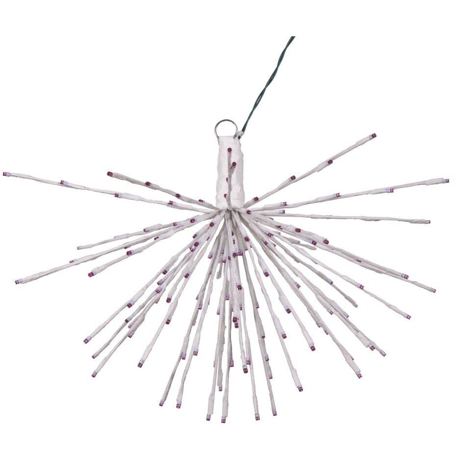 Vickerman 160Lt x 24" White Starburst Purple 5mm LED Lights.