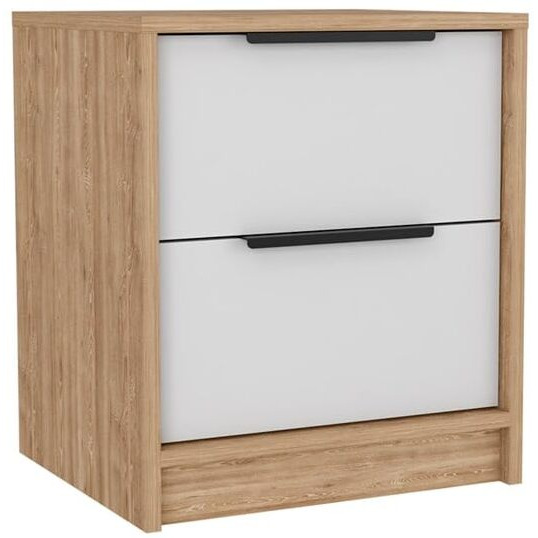 Milburn 3 Piece Bedroom Set, White / Pine