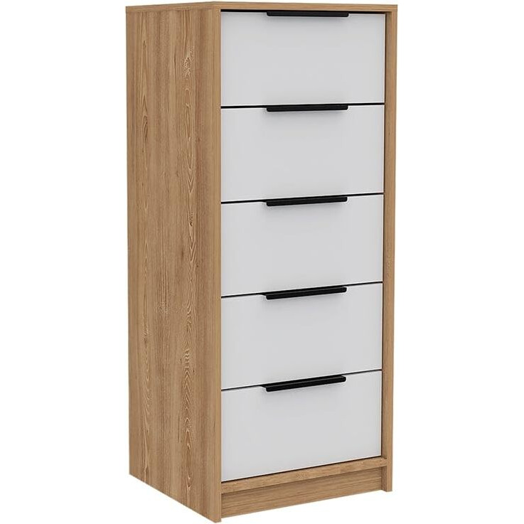 Aniston 2 Piece Bedroom Set, White / Pine