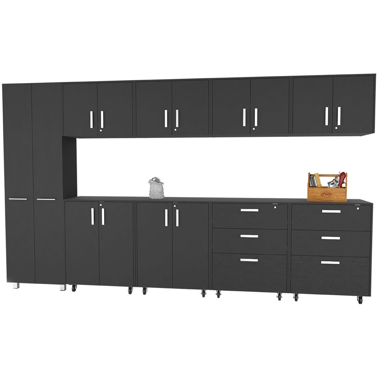 Dayton 9 Piece Garage Set, Black