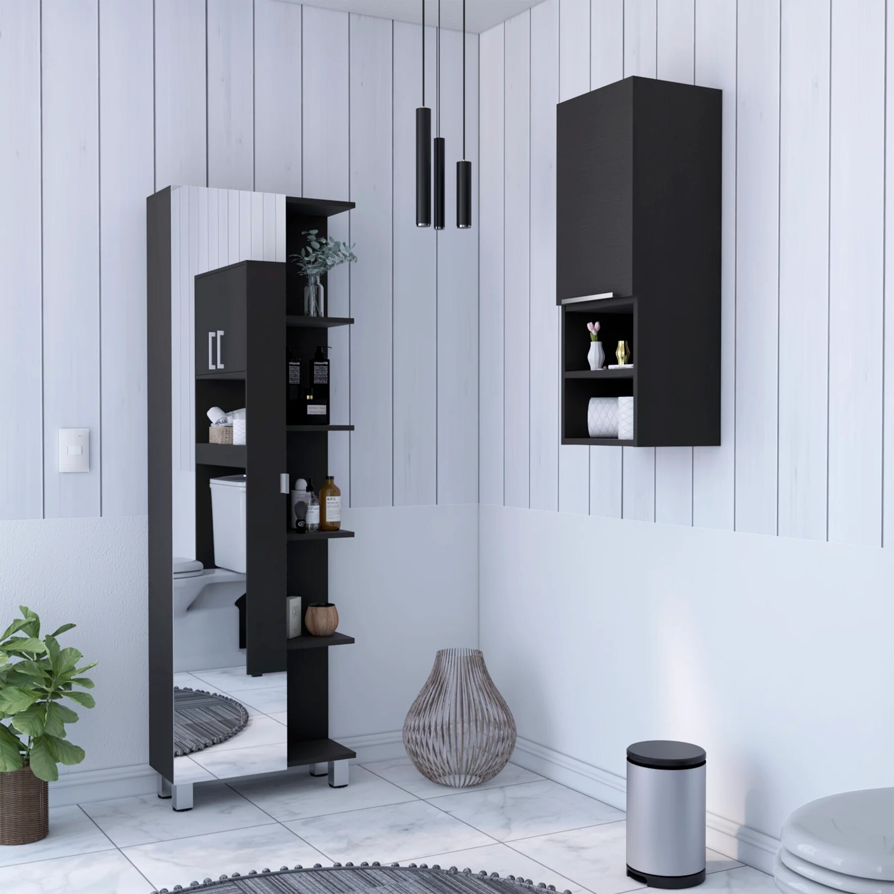 Nashua 2 Piece Bathroom Set, Black