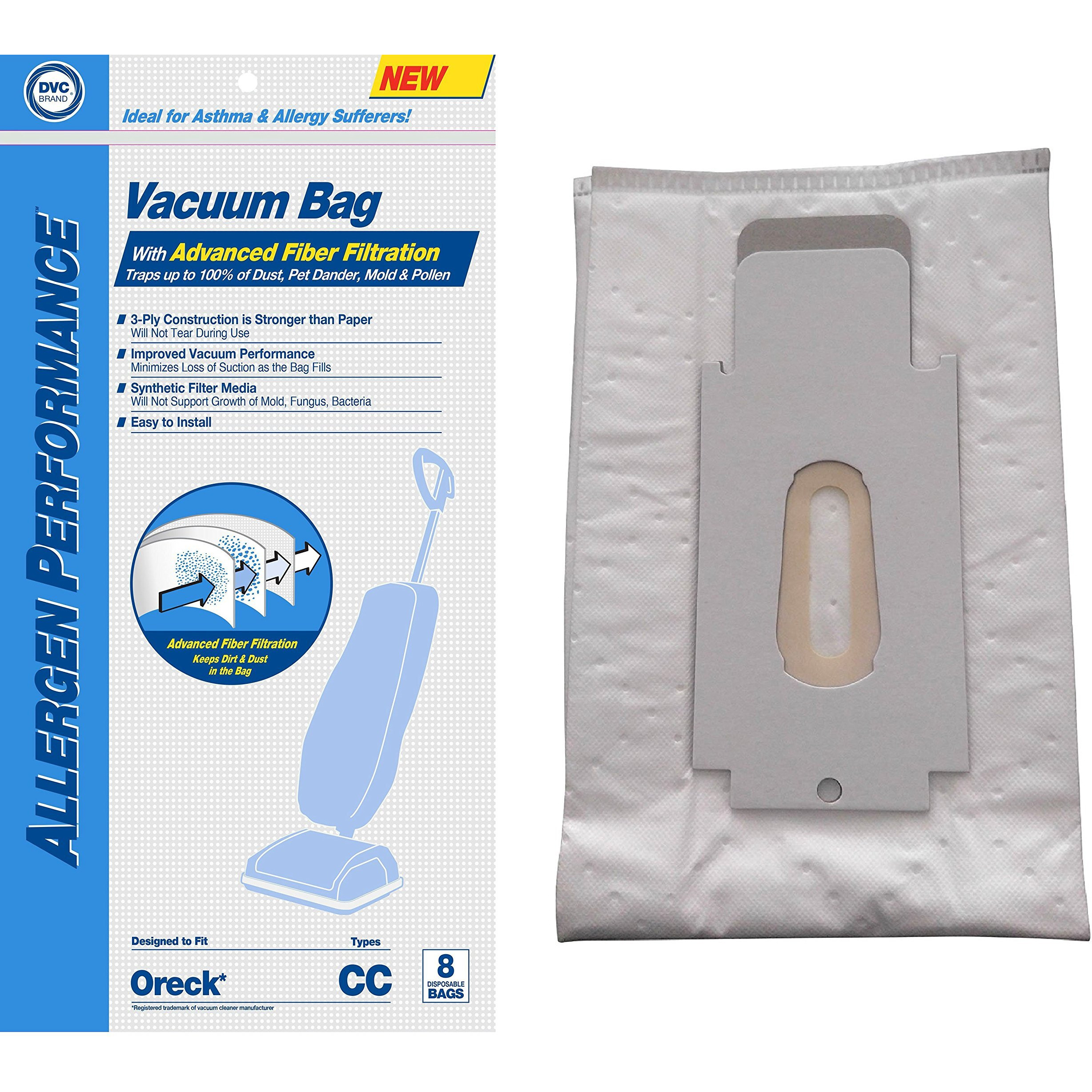 Paper Bag, Oreck CC Charcoal Synthetic 8 Pk
