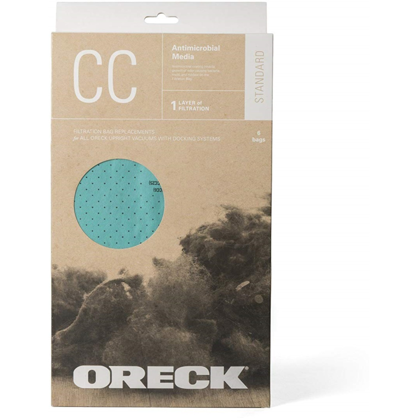 Paper Bag, Oreck Blue CC Hypoallergenic Upght 6PK