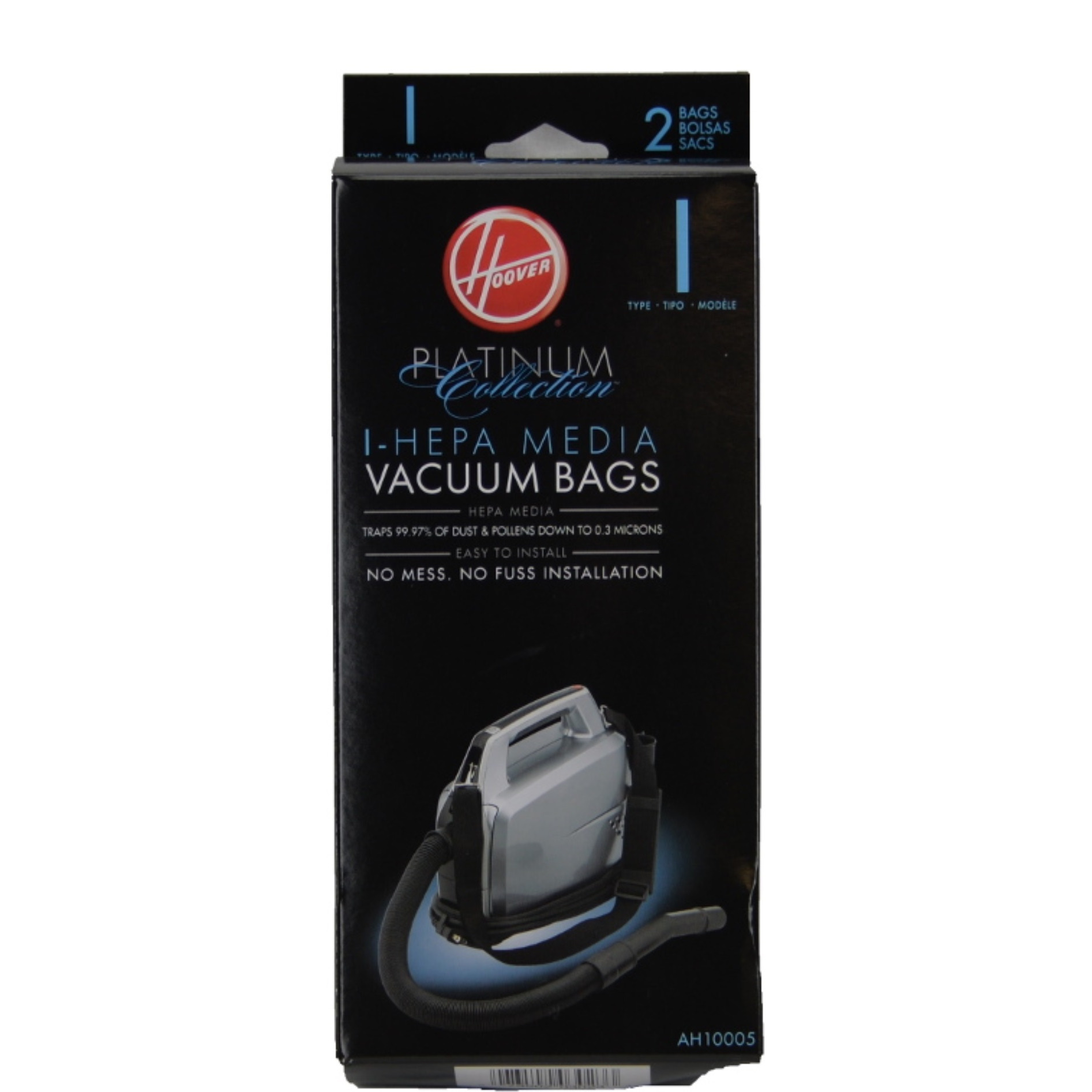 Paper Bag, Hoover Type I Platinum HEPA 2 Pk