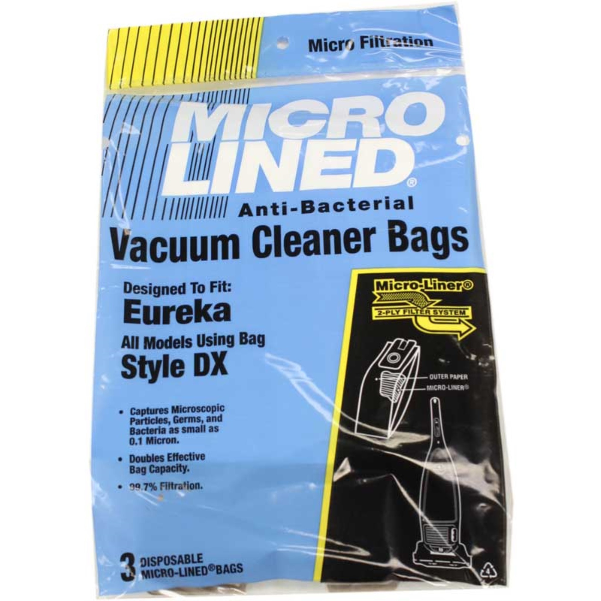 Paper Bag, Eur Style DX  Micro-Lined 3 Pk