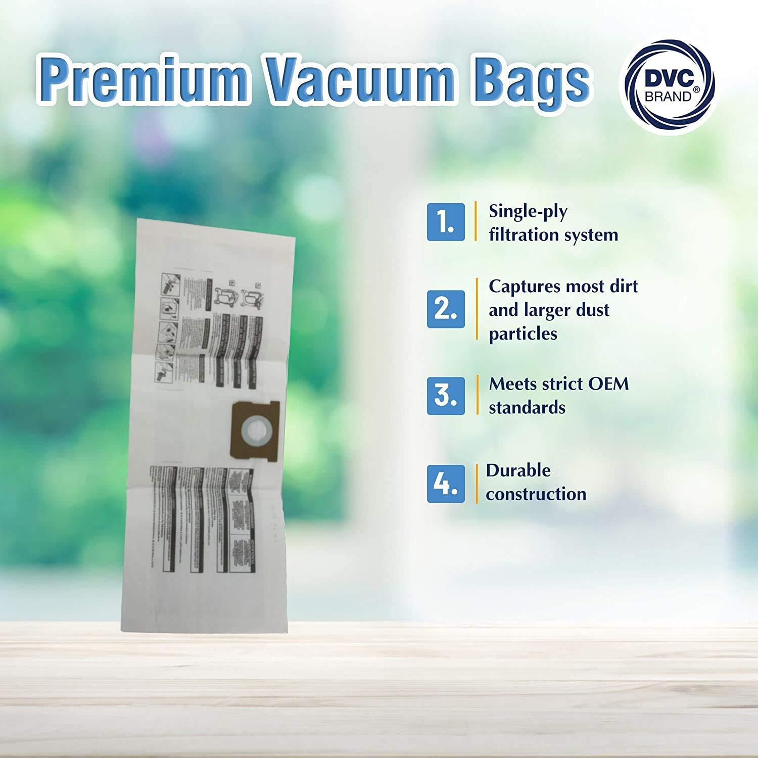 Paper Bag, Catch 5/6/8 Gallon Type E DVC 3 Pk