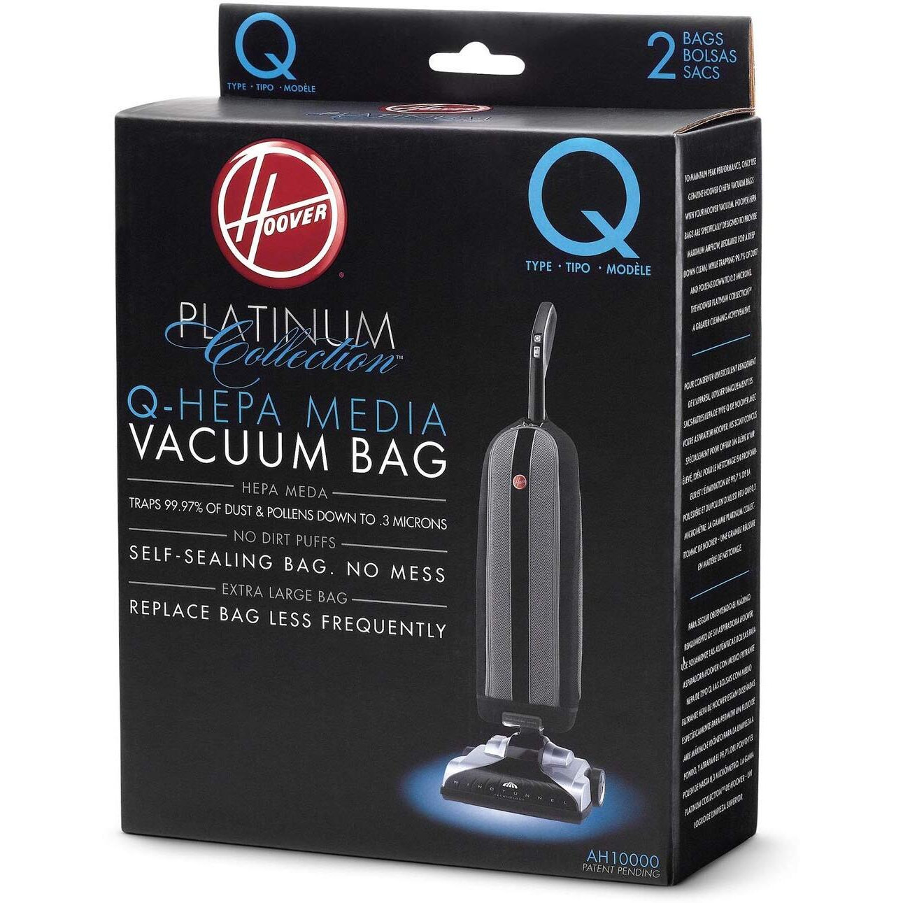 Paper Bag, Hoover Type Q Upright HEPA 2 Pk