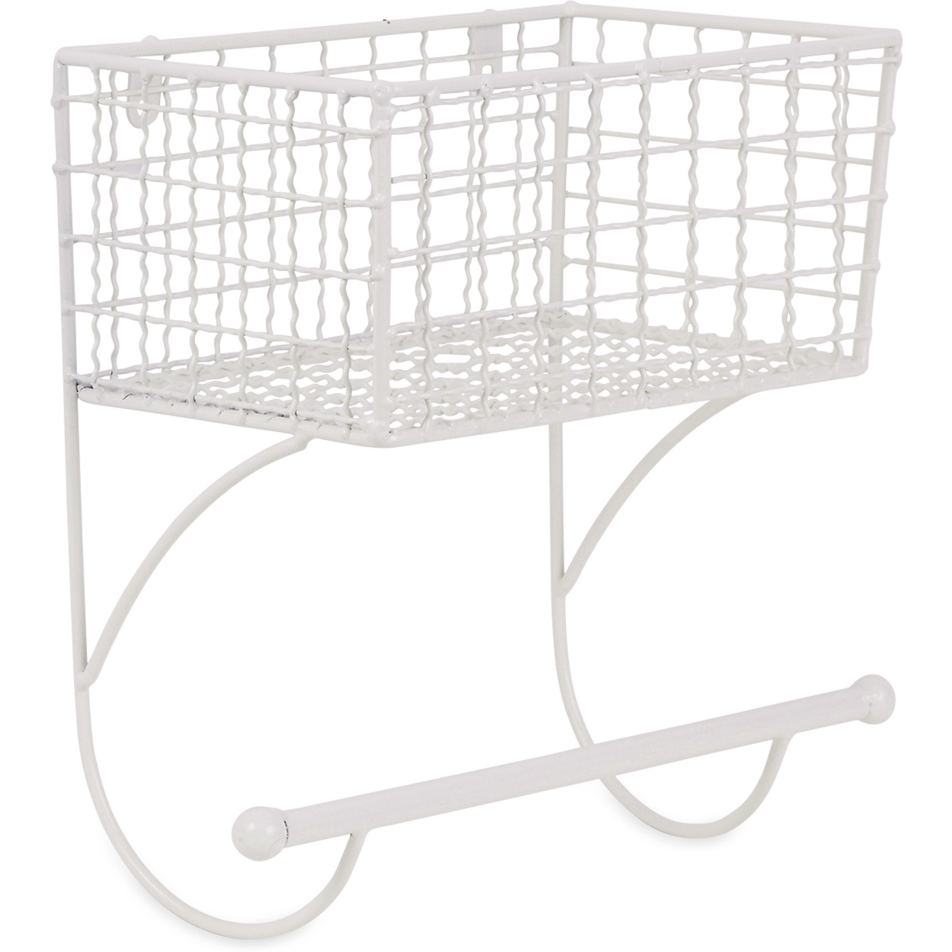 SMALL ANTIQUE WHITE FARMHOUSE TOWEL RACK
