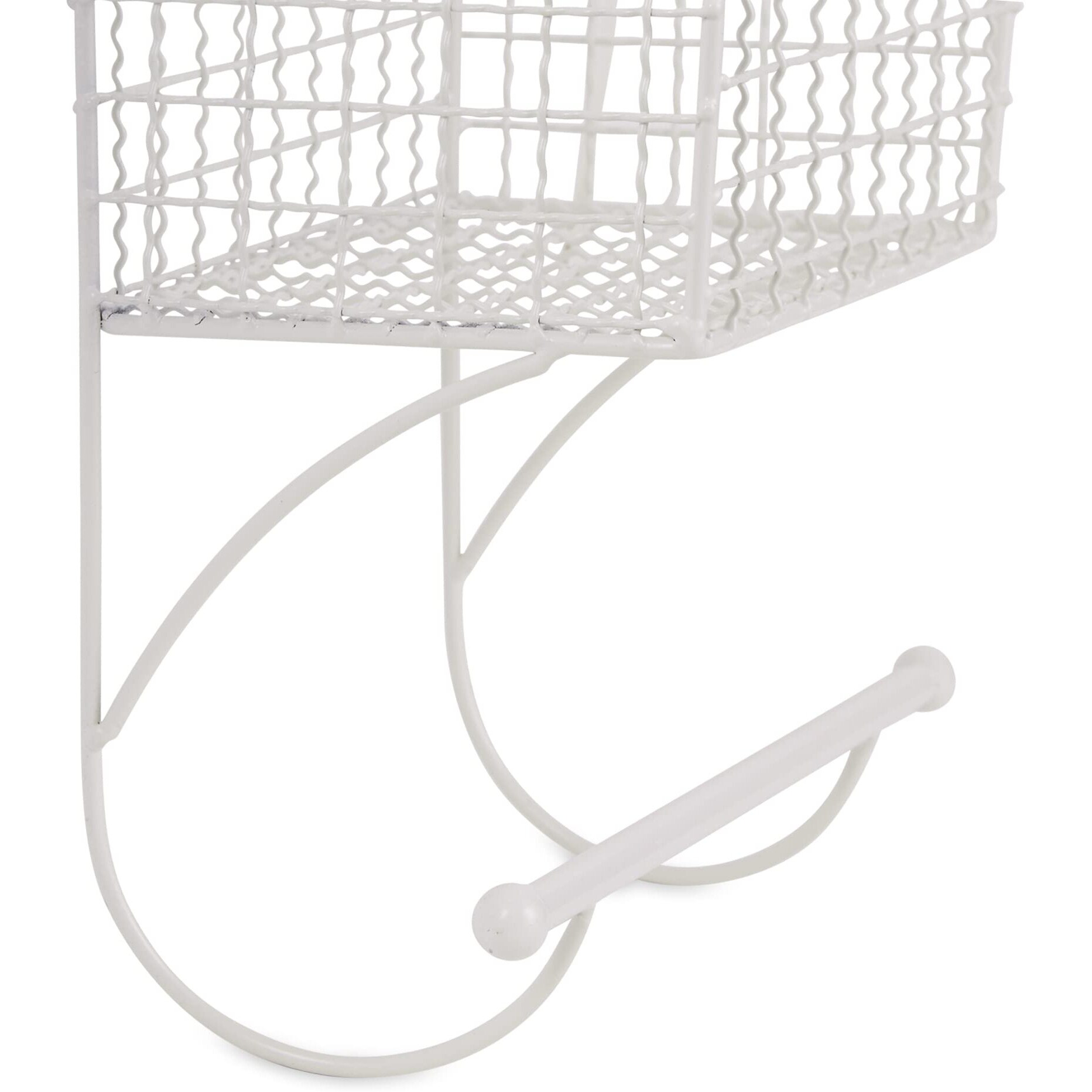 SMALL ANTIQUE WHITE FARMHOUSE TOWEL RACK