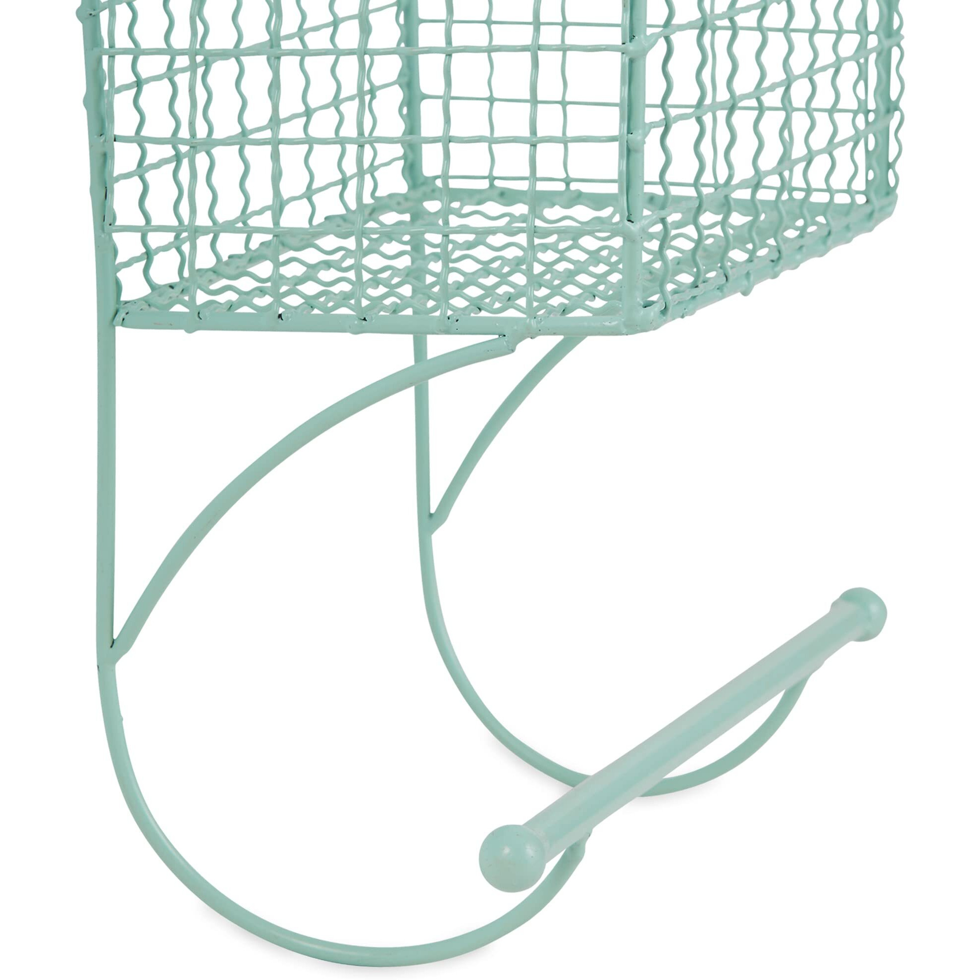 SMALL AQUA FARMHOUSE TOWEL RACK