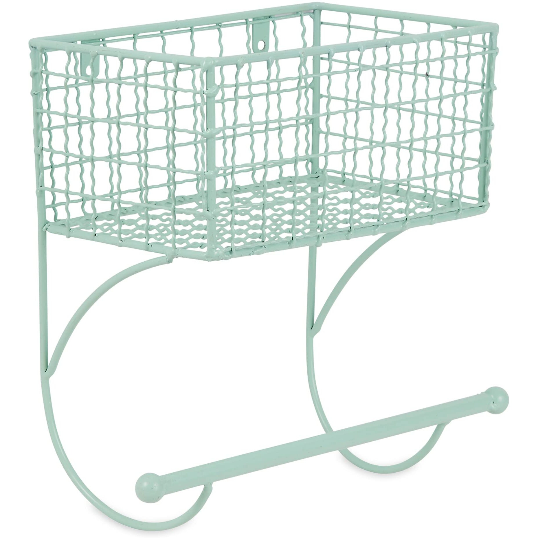 SMALL AQUA FARMHOUSE TOWEL RACK