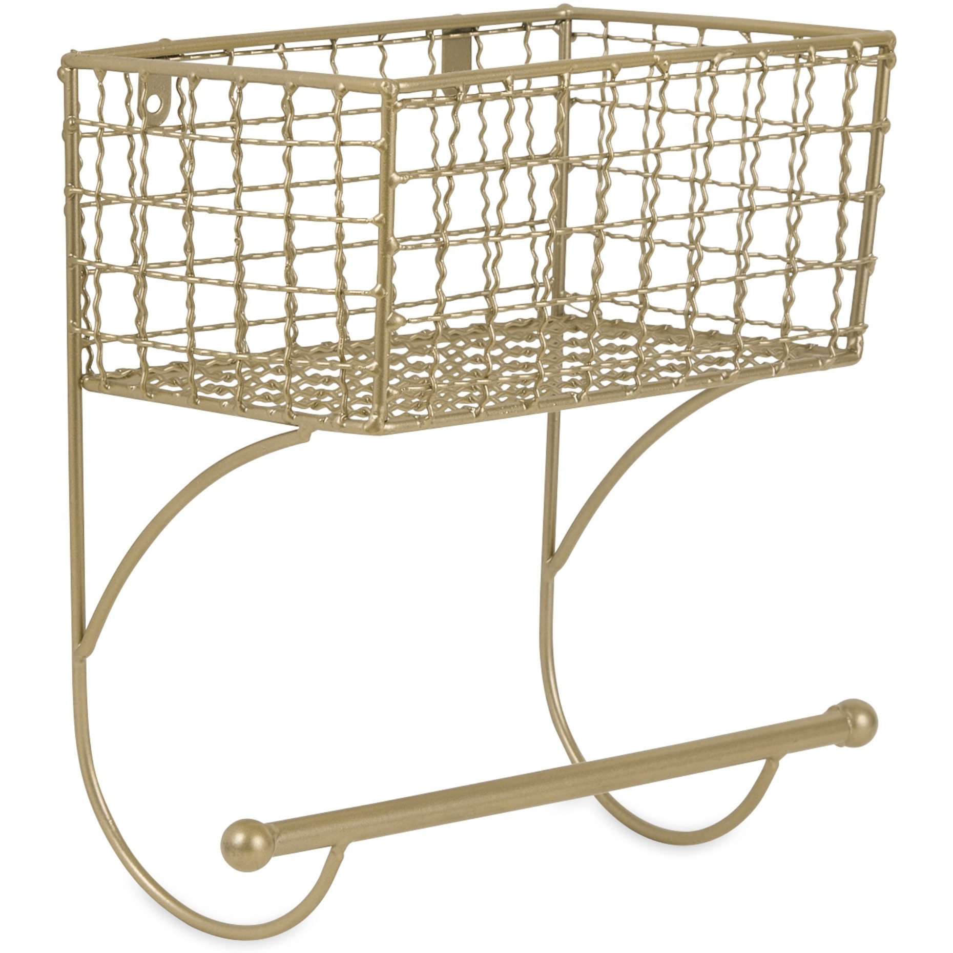 SMALL GOLD FARMHOUSE TOWEL RACK