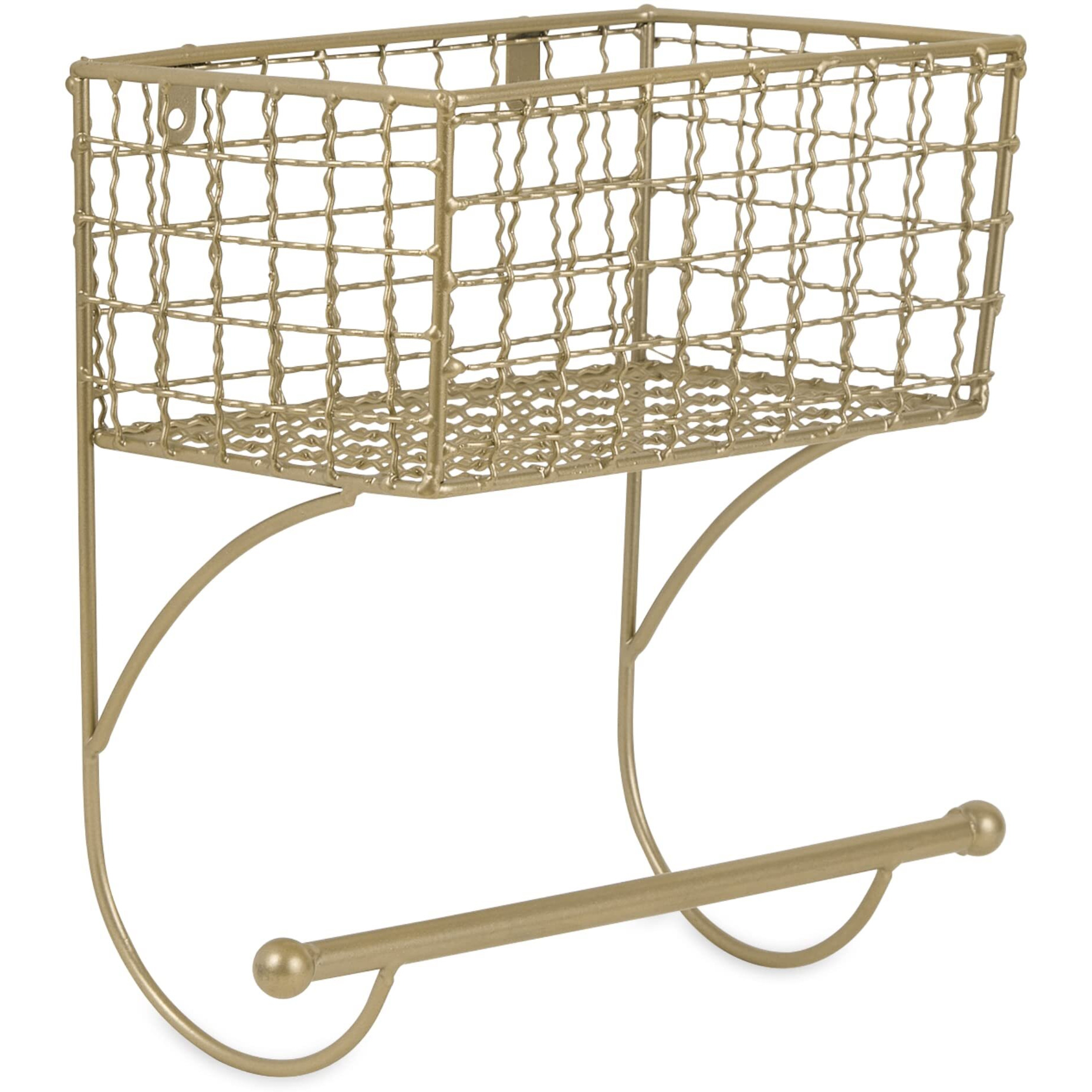 SMALL GOLD FARMHOUSE TOWEL RACK