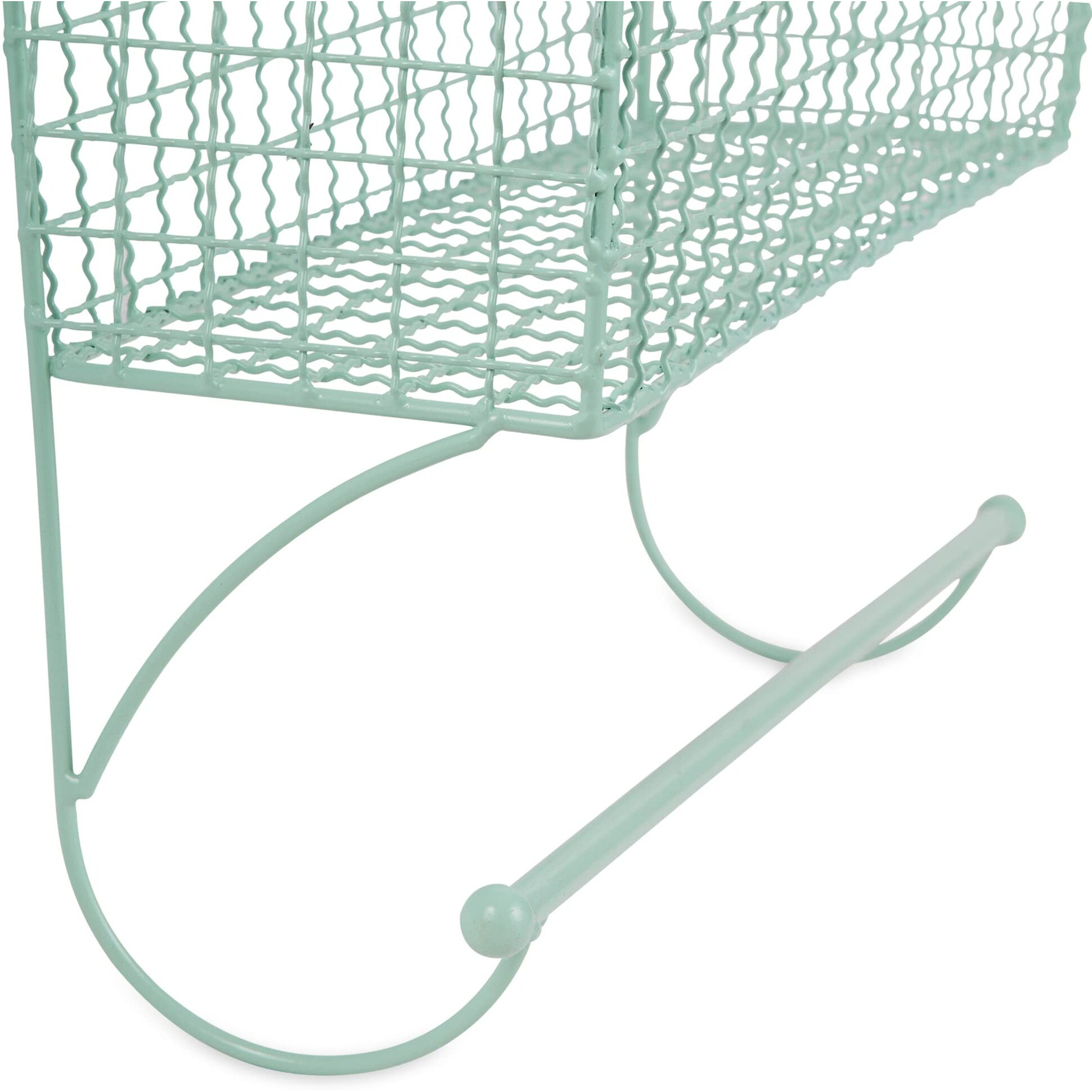 LARGE AQUA FARMHOUSE TOWEL RACK
