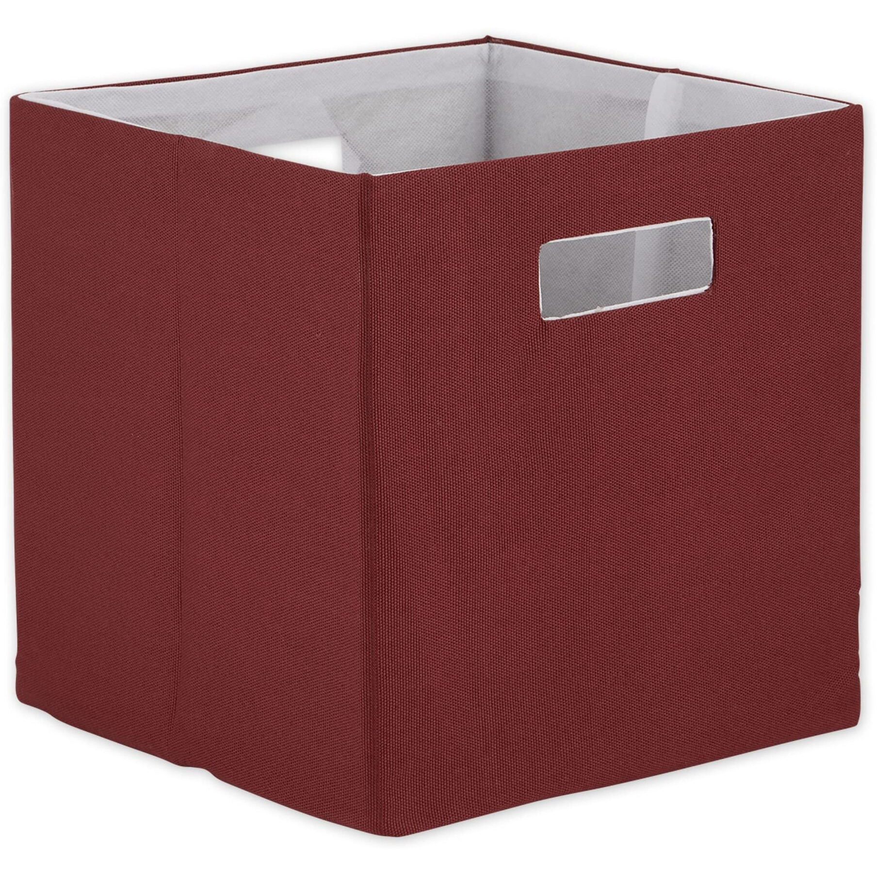 POLYESTER CUBE SOLID BARN RED SQUARE 11x11x11