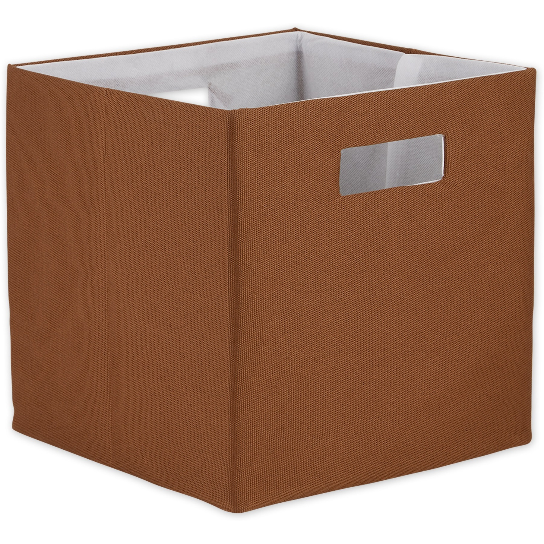 POLYESTER CUBE SOLID CINNAMON SQUARE 13x13x13