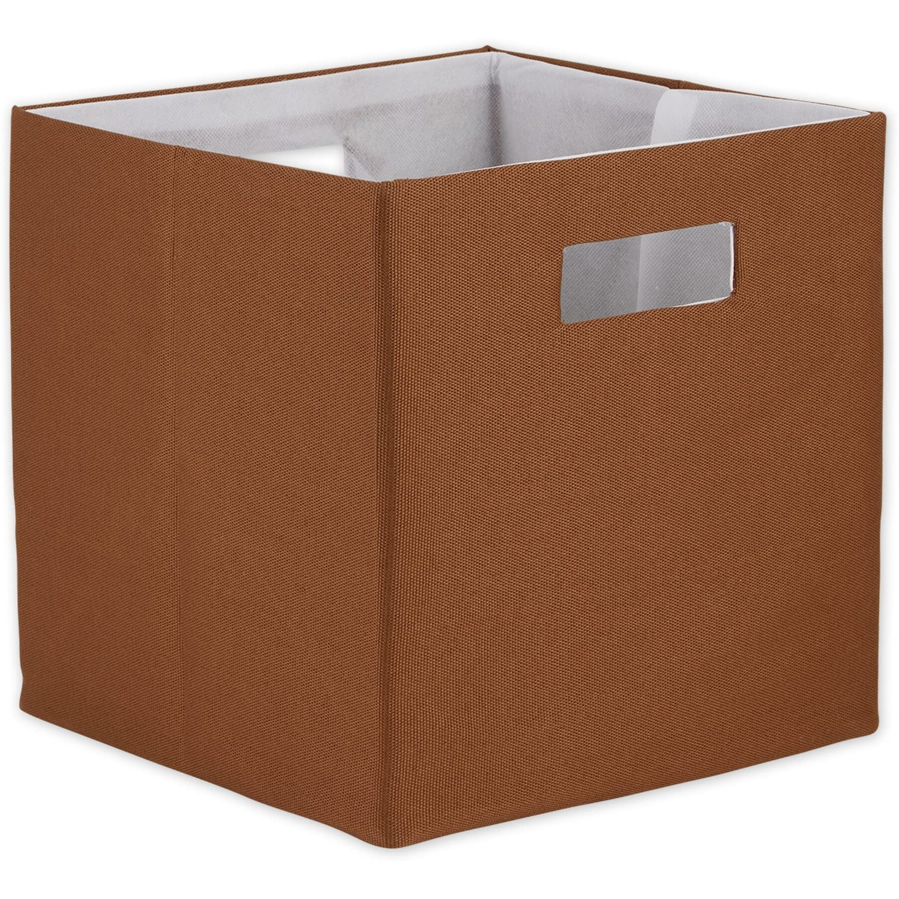 POLYESTER CUBE SOLID CINNAMON SQUARE 13x13x13