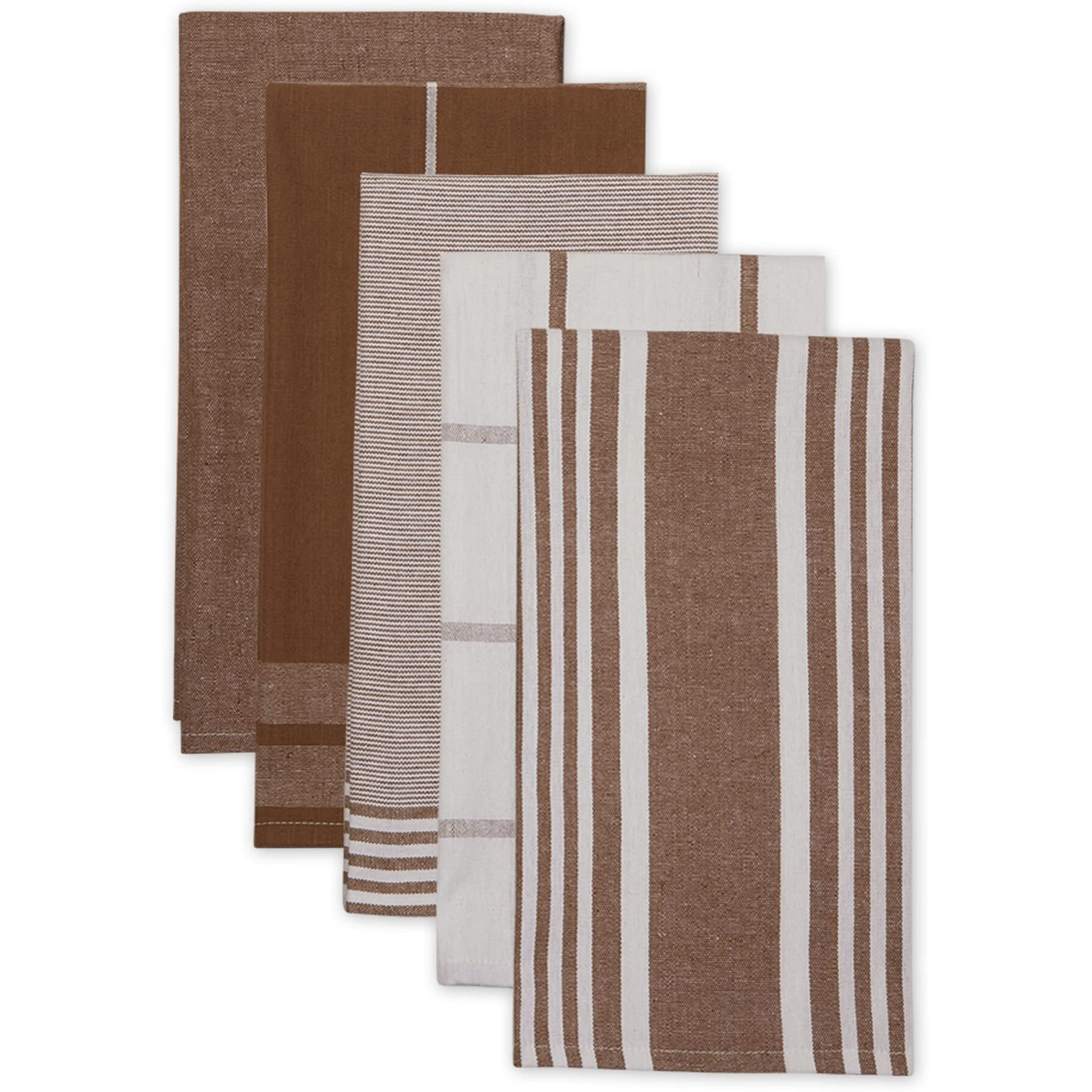 CINNAMON CLASSIC OVERSIZED WOVEN DISHTOWELS SET/5