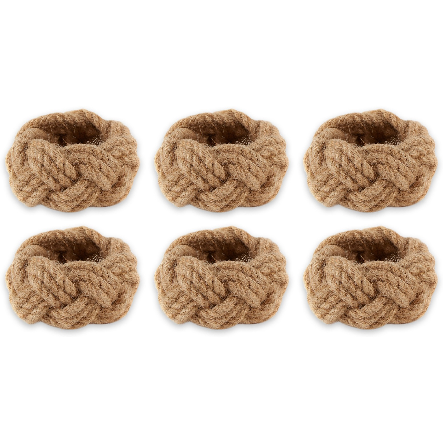 NAUTI KNOT NAPKIN RING SET/6