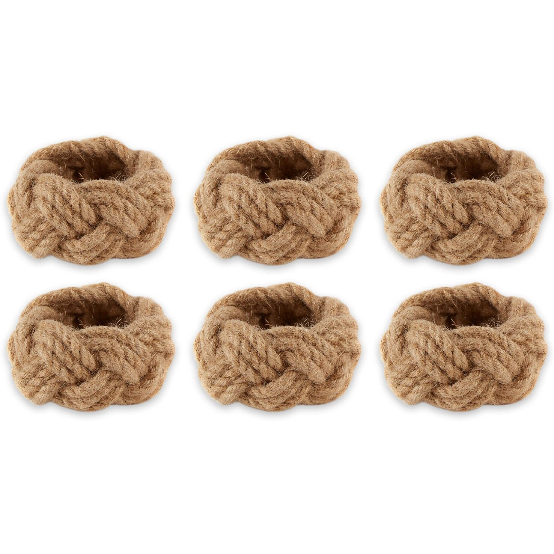 NAUTI KNOT NAPKIN RING SET/6