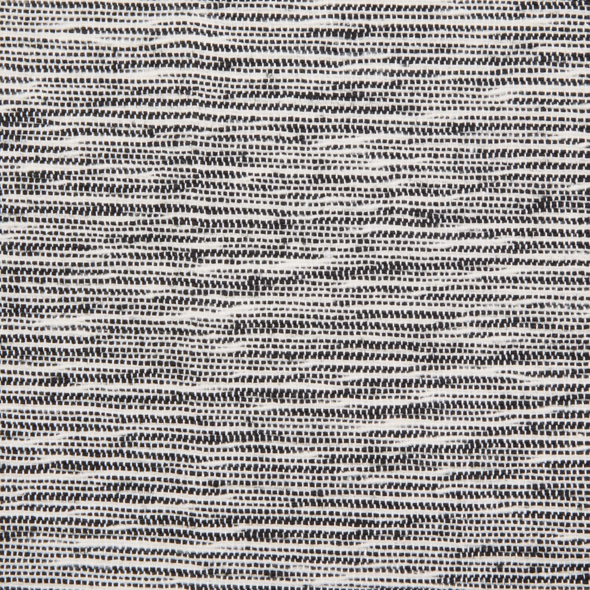 BLACK/OFF-WHITE TONAL RECYCLED COTTON SLUBBY RIB PLACEMAT SET/6